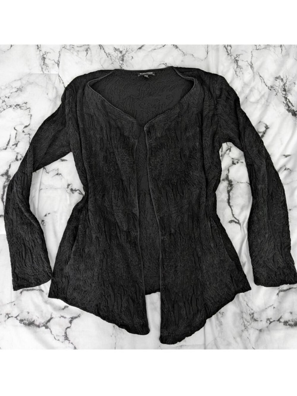 Black Jacquard Open Cardigan / Jacket - Gothic Bohemian, Whimsygoth, Boho
